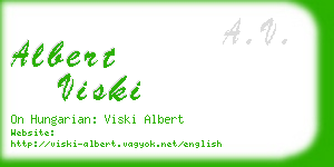 albert viski business card
